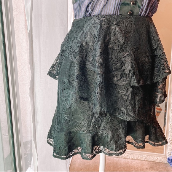 REVOLVE BRAND - Layered Lace Mini Skirt - Picture 2 of 2